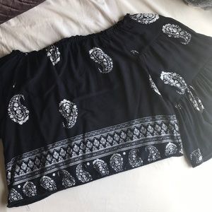 Bell Sleeved Off the Shoulder Top